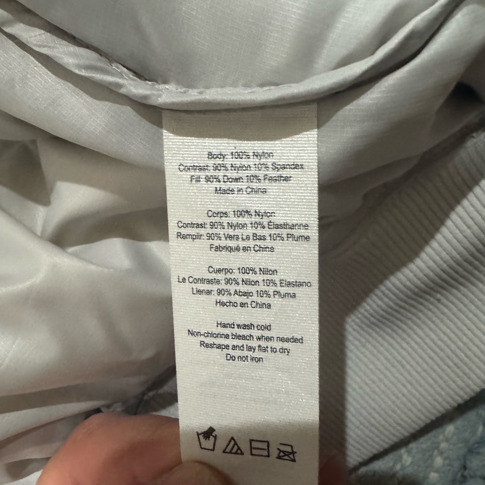 Alo Off Duty Silver Bomber Jacket, Size smalll, down fill - Picture 8 of 8
